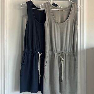 Zella Navy Mini Dress with White Drawstring (2 dresses)